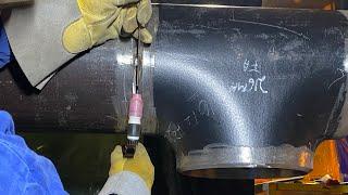 10" Pipe TIG Welding Root Pass In Position !