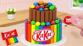How to Make Rainbow KitKat Cake | Satisfying Mini Dessert DIY | Cute Mini Bakes