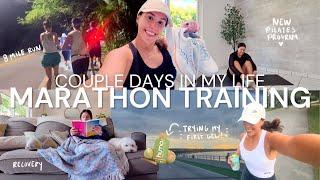 WEEK 4 TRAINING FOR MY FIRST MARATHON | 8 mile run, new pilates program for runners & trying a gel!