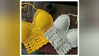 كروشيه حماله صدر بمربعات الجرانى  How to make a  crochet granny square bra  @Crochethobby1