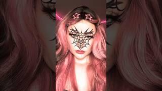 SPIDER WEB HEART GRAPHIC LINER #makeup #eyeliner #graphicliner