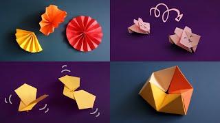 4 идеи для оригами: Антистресс игрушки из бумаги без клея • Origami Antistress Fidget Toys