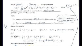 Calculus 2 - 11.8 Power Series (Part 1 of 2)