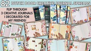 I DECORATED 3 CREATIVE JOURNALS FOR MY FRIENDS!! DUTCH DOORS, WATERFALL TABS AND WINDOWS, OH MY!