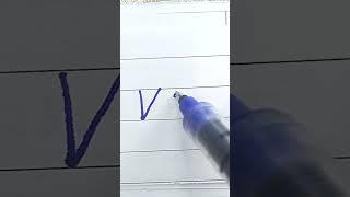 Learn to write print and cursive Capital letter V | How to write alphabet for beginners #shorts