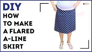 DIY: How to make a flared A-line skirt. Making a pattern for an A-line skirt. Sewing tutorial.