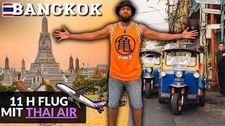 ICH FLIEGE ZUM ERSTEN MAL nach BANGKOK ! | 11 STUNDEN FLUG MIT THAIAIR  | Travel Vlog | Tolunay