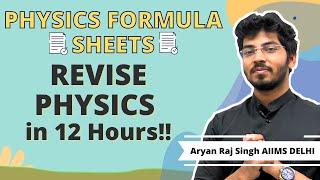 PHYSICS Full FORMULA SHEETS | Revise Physics In 12 Hours!!