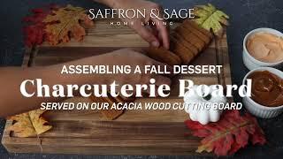 Making a Fall Charcuterie Board Using the NEW Saffron & Sage Home Living Acacia Wood Cutting Board