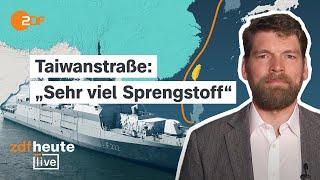 Deutsche Kriegsschiffe durchfahren Meerenge: Marine-Experte über Chinas Strategie | ZDFheute live