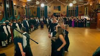 Lonach Ball Grand March 8th Sept 2023 led by the Lonach Pipers, assisted by Iron Broo ceilidh Band