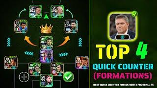 Top 4 Quick Counter Best Formations eFootball 2025 | Quick Counter Best Formation Xabi Alonso 