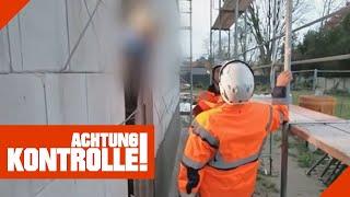 Extrem fehlerhaftes Gerüst! Hat der Bauleiter es neu aufgebaut? | Achtung Kontrolle | Kabel Eins