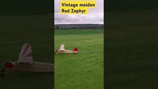 Up Up and way maiden the Red Zephyr vintage RC plane. #flying #aviation #modelmaking #modelflying