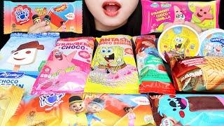 ASMR ES KRIM KARAKTER  PATRICK SPONGEBOB, PADDLE POP UPIN IPIN, JOYDAY CHOCO CAPTAIN, HAPPY COW