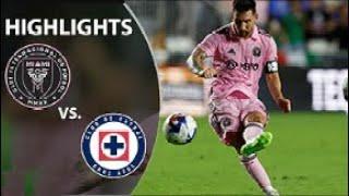 Lionel Messi’s Inter Miami debut vs Cruz Azul| MESSI SCORES 94th minute freekick goal to win #messi