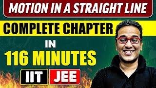 MOTION IN A STRAIGHT LINE in 116 Minutes | Full Chapter Revision | Class 11th JEE