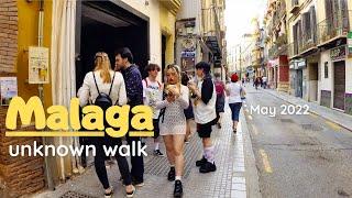 Malaga Unknown - Ollerias Street and its neighbors. 4K Walk tour Spain. Costa del Sol