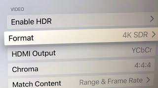 Apple TV 4K | Why Match Content with 4K SDR is important