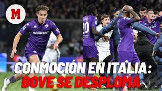 Conmoción en Italia: Bove, de la Fiorentina, se desploma en el partido contra el Inter