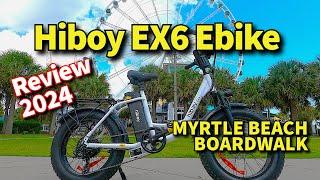 Fall Ebike TOUR on the Myrtle Beach Boardwalk -Beach ride with the HIBOY EX6 Step-thru Fat Tire bike