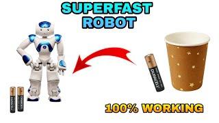 HOW TO MAKE A SIMPLE ROBOT WITHOUT DC MOTOR |SUPERFAST ROBOT| #robot #duracell #doeasy #papercup