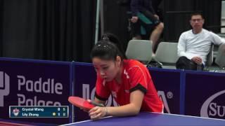 2016 US National Championships - Crystal Wang vs. Lily Zhang (Women's QF)