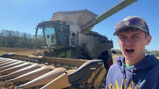 I BROKE the Combine!!! Day in the Life of 18 year old Farmer