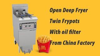 China Open deep fryer for French fries chips frying. Same Frymaster design.