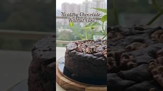 NO MAIDA NO SUGAR - Healthy Chocolate Walnut Cake #cake #healthycake #datescake #sugarfree #viral