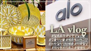 Ep. 71 - LA vlog 남편생일 알로 요가 쇼핑 / 집들이 선물 에르메스 접시/ 츄라스코 저녁 포고데챠오