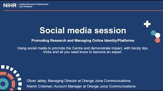 Training | Using social media for research promotion | 22 July 2024