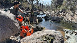 Prospecting for GOLD in Arizona with a BACKPACK HIGHBANKER