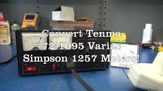 How to repair/upgrade Tenma 72-1095 bench Variac to separate Simpson analog meters