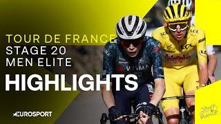 AMAZING BATTLE!  | Tour de France Stage 20 Race Highlights | Eurosport Cycling