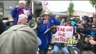 Home Land Security Checkpoint Protest in Port Angeles, WA Sept 20th, 2008 - King 5 Coverage