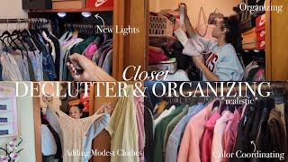 DECLUTTERING, ORGANIZING & CLEANING MY CLOSET: new modest pieces & new closet setup | ariijosephine