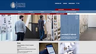 Il nuovo sito dell'Università di Firenze