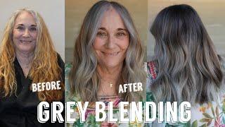 Hair Transformations with Lauryn: 1st session grey blending on previous warm permanent color Ep. 206