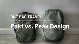 One Bag Travel Showdown! Peak Design Travel Backpack vs. Pakt Travel Backpack V2