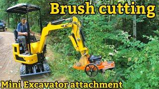 Mini Excavator mower deck brush cutter attachment