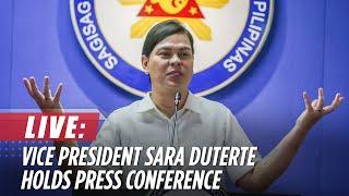 LIVE: Vice President Sara Duterte holds press conference | November 20