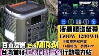 行動電源實測分享【日本e+Mirai次世代大容量行動電源｜EMR1500w】露營車宿旅行好物｜無明火料理｜停電必備《憂娘駕駛Outdoor》