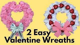 Easy DIY Valentine’s Day Wreath | Easy Dollar Tree Wreath | DIY Home Decor