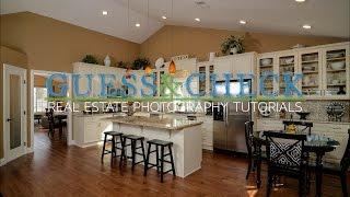 Photographing a Kitchen with Glass Cabinets and High Ceilings