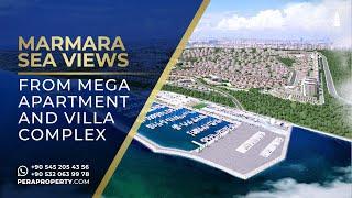 Marmara sea view from mega apartment and villa complex