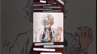 Drawing Manga  Anime Sanemi Pt.2 #anime #demonslayer #shorts #sanemi #manga  #satisfying