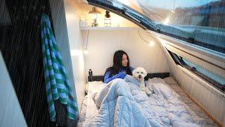 30 hours of rest in a peaceful caravan despite typhoons and heavy rain