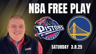 Pistons vs Warriors - Free NBA Pick l Saturday 3/8/25 | Craig s NBA Predictions & Bets l #nbabets