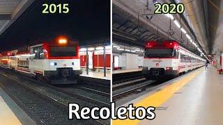 Estación de Recoletos : Antes y Después ( 2015 - 2020 ) Cercanías Renfe Madrid